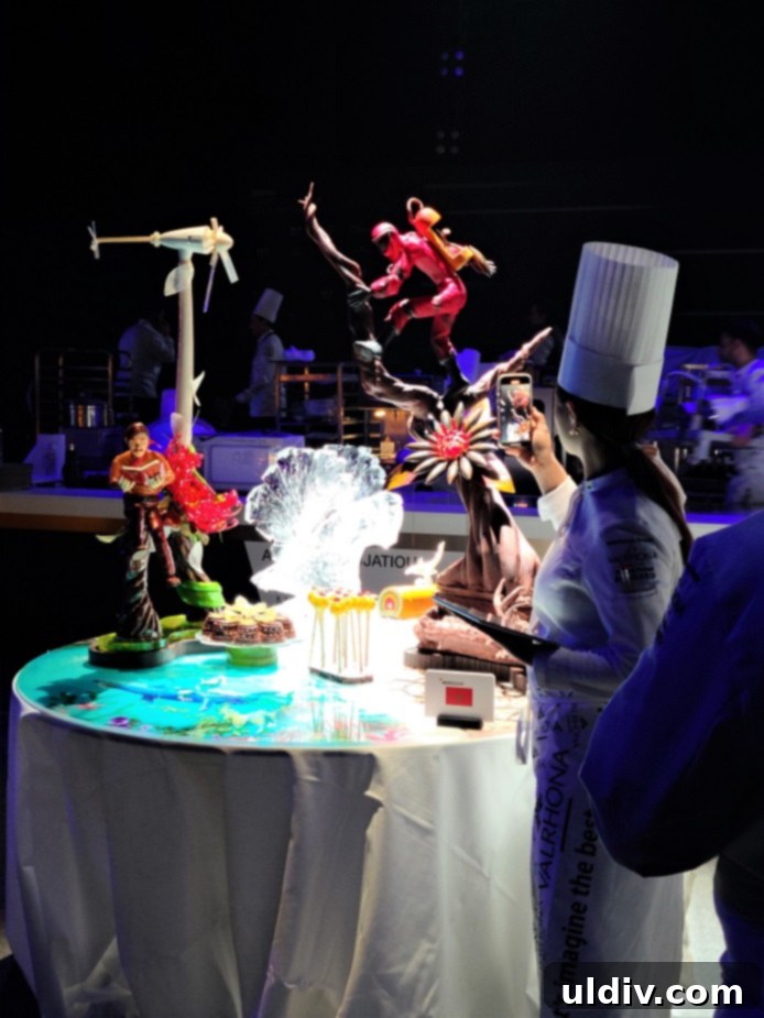 Morocco's culturally inspired and artistic entry at the 2023 World Pastry Cup.