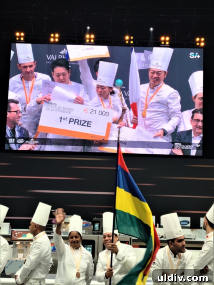 2023 Pastry World Cup: The Quest for Sweet Supremacy 21 A vibrant display of congratulatory flowers and awards, symbolizing success and achievement.