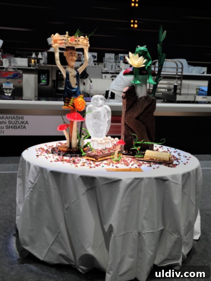 Egypt's artistic and culturally inspired entry at the 2023 World Pastry Cup.