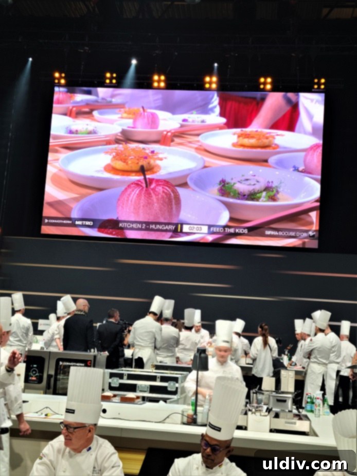 Bocuse d'Or 2023: From Hawaii to France, A Gastronomic Odyssey 13 A chef attentively plating a dish with tweezers