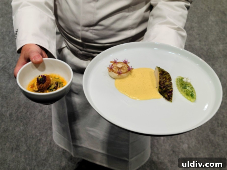 Sweden’s visually stunning plated monkfish platter entry at Bocuse d'Or