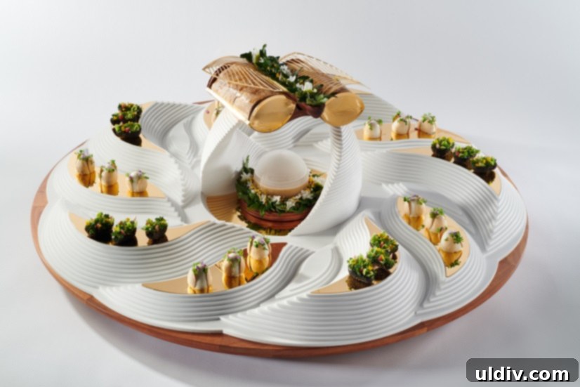 USA’s 'Postcard From Hawaii' platter entry featuring monkfish and vibrant garnishes