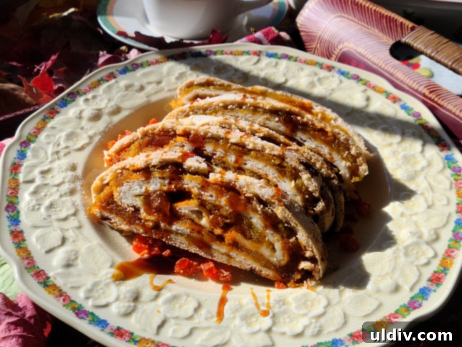 National Nutrition Month Healthy Habits for a Healthy Year 20 Freshly baked vegan pumpkin and papaya strudel
