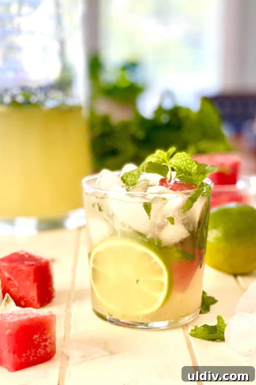 Pitcher Perfect Sparkling Lime Vodka 2 glass with lime vodka drink