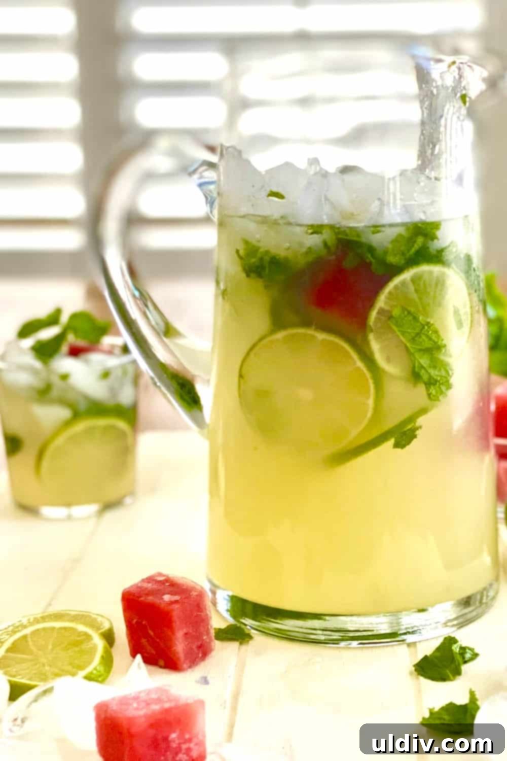 Pitcher Perfect Sparkling Lime Vodka 5 icy pitcher of lime vodka cocktail