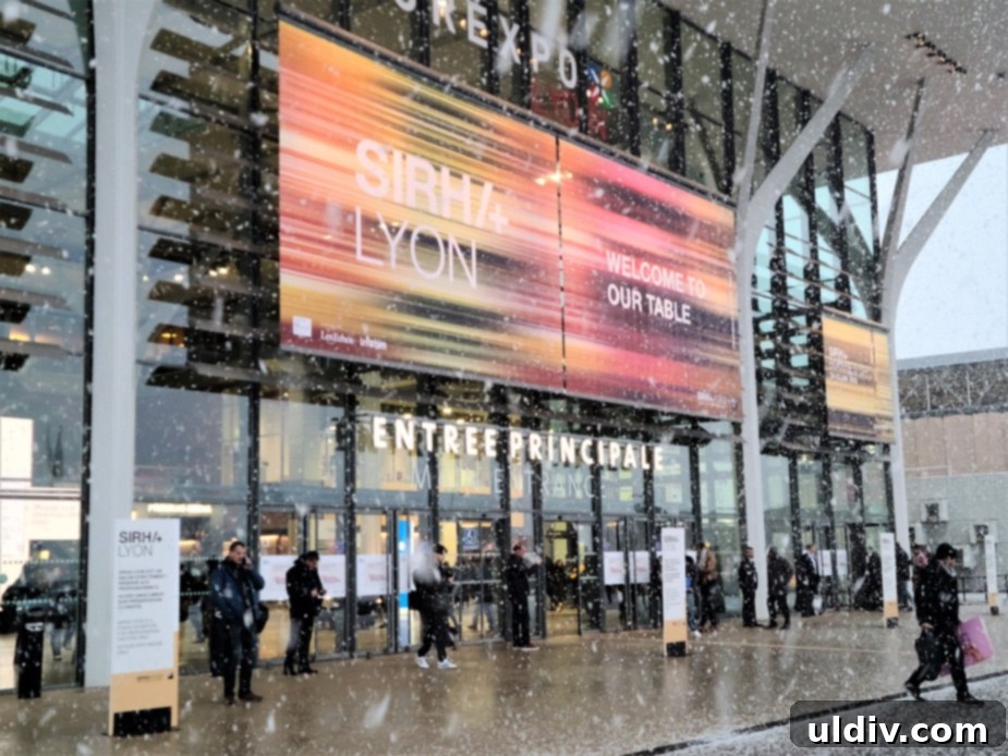 Beyond the Grid An Interview with the ForkYeahFoodies Community 5 A bustling scene from Sirha Lyon, showcasing the vibrant atmosphere of the international food service event.