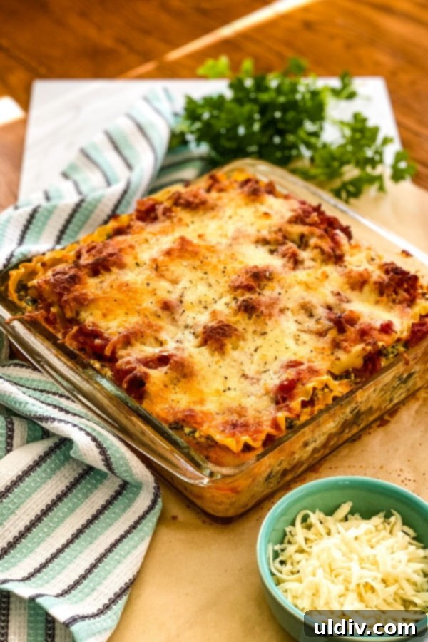 Hearty Spinach and Sausage Lasagna 6 a perfectly baked lasagna, golden and bubbly around the edges