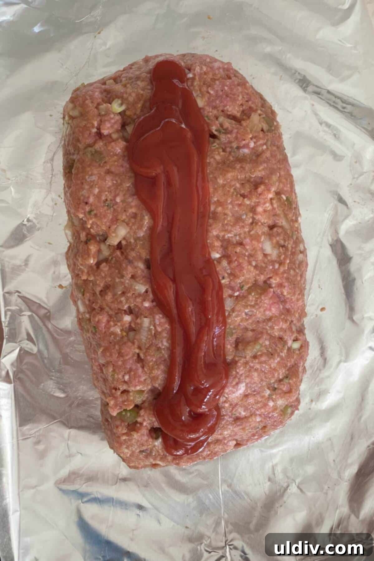 The Ultimate Mom's Meatloaf 5 An unbaked mom's meatloaf.