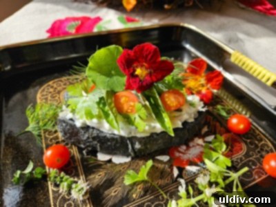 Dark Delights Halloween Activated Charcoal 4 Open-faced sandwich with activated charcoal bread
