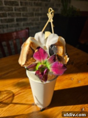 Savoring Amerikas A Delicious Dive into Nuevo Latino Flavors 10 Miche-Colate hot chocolate topped with churro, marshmallows, cookie, sprinkles, and caramel.