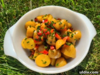 Vegan potato salad with Hot Crispy Oil