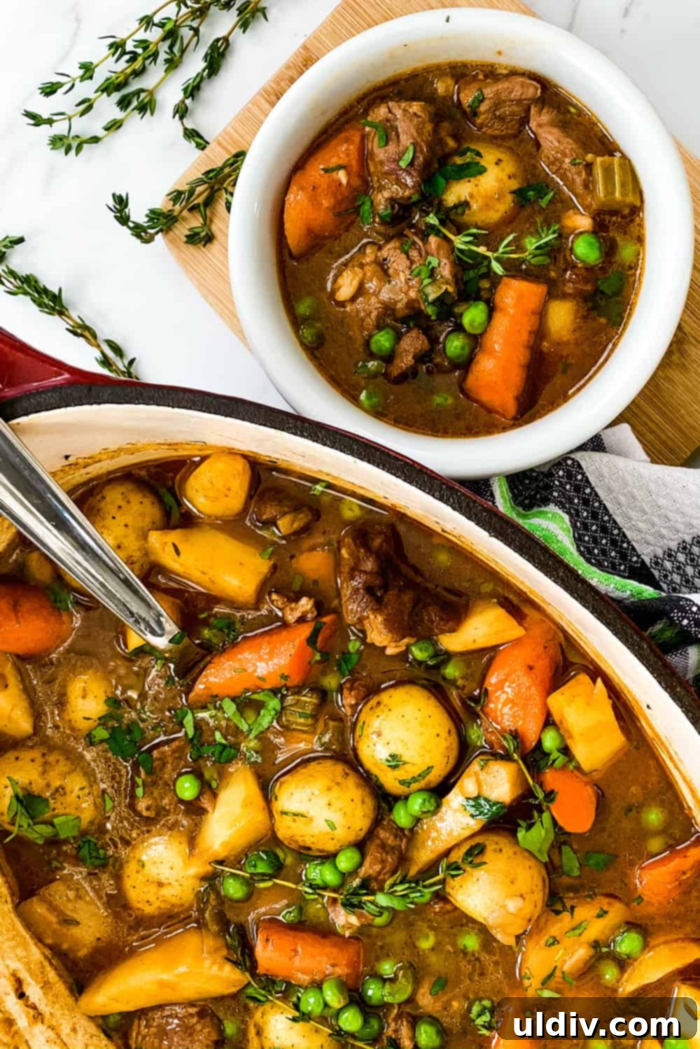 Hearty Guinness Lamb Stew 8 A small, cozy bowl of Irish Lamb Stew with Guinness, perfect for a hearty dinner