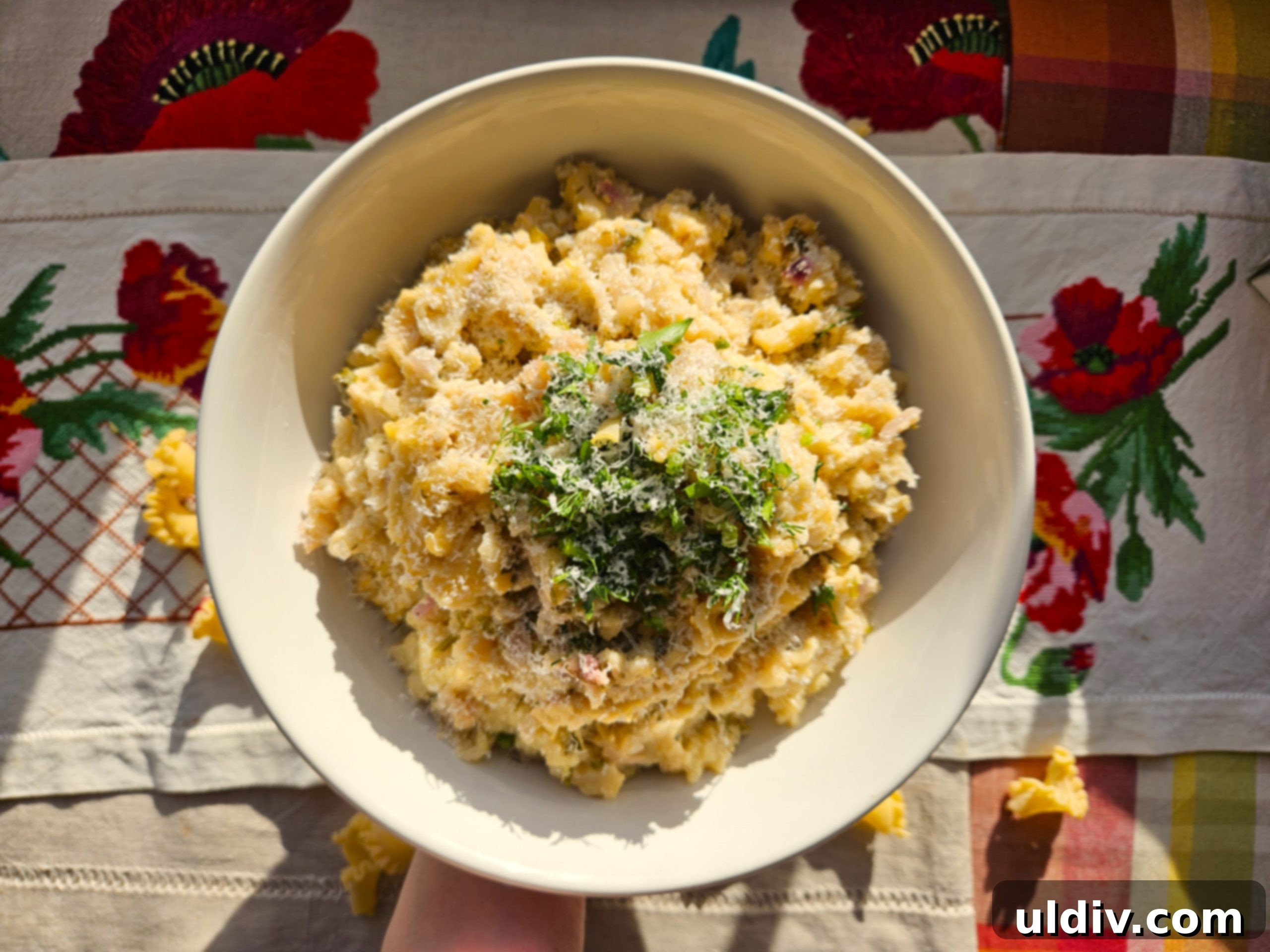 Another view of the pasta dish