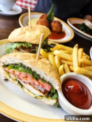 Vinci's delightful Chicken Panini, a lunch menu favorite
