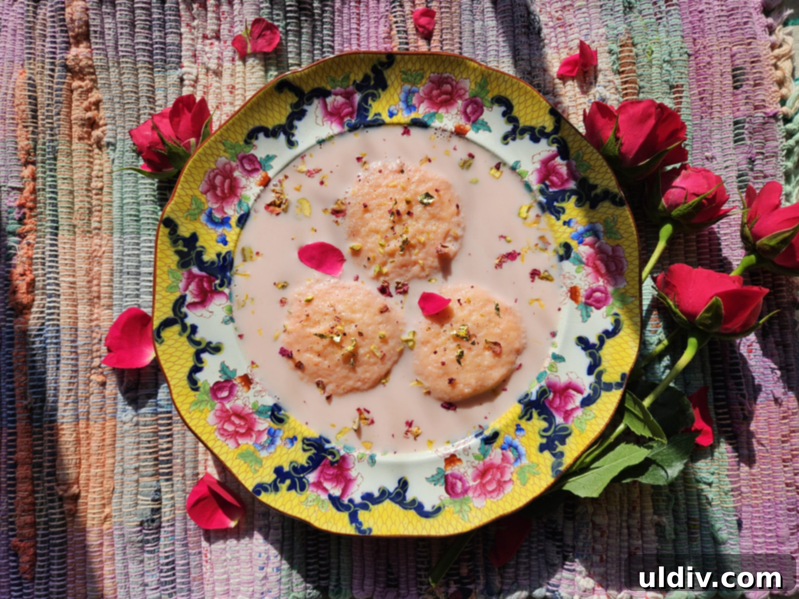 Effortless No Bake Rasmalai Bliss 2 Delicious homemade rasmalai dessert with a hint of pink