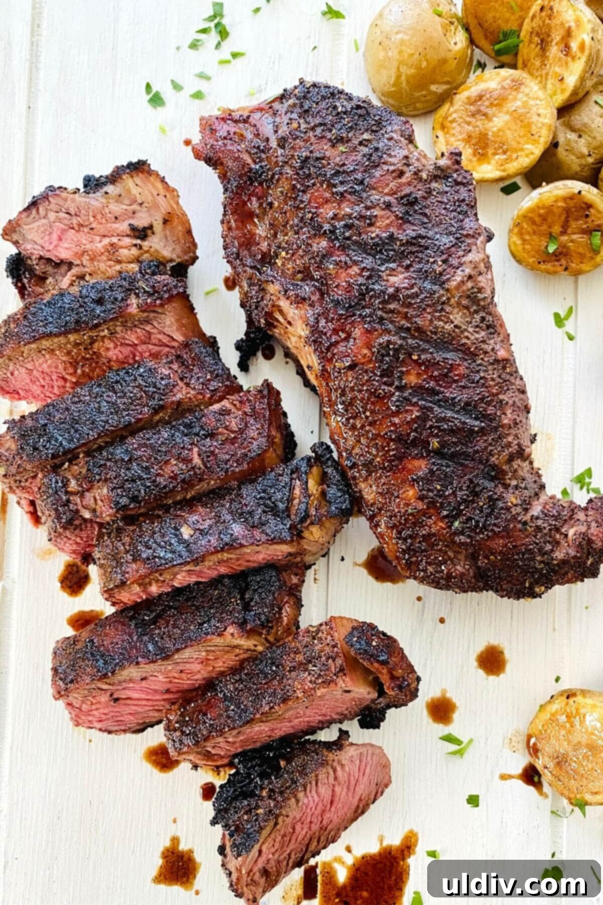 Dark Roast Steak Delight 10 whole and sliced coffee rubbed steak recipe.