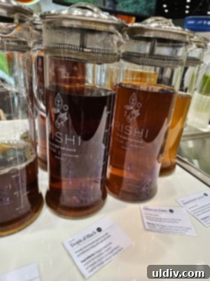 Exploring the 2024 Specialty Coffee Expo: My Takeaways 24 Rishi Tea products display