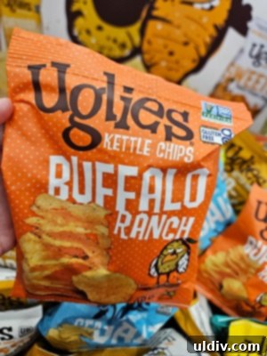 Assortment of Uglies potato chip bags
