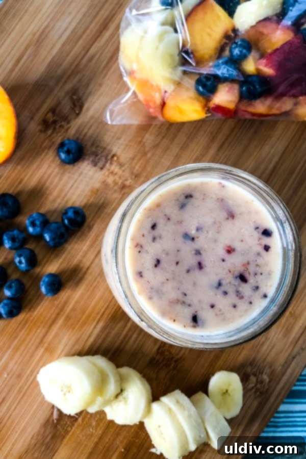 Make-Ahead Fruit & Yogurt Smoothies 2 Delicious and healthy smoothie with fresh fruit