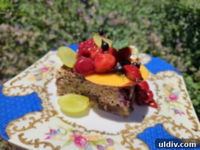 Mastering Sour Cherries From Pit to Preserve 5 Banana bread bars topped with fresh fruits and a rich sour cherry sauce.