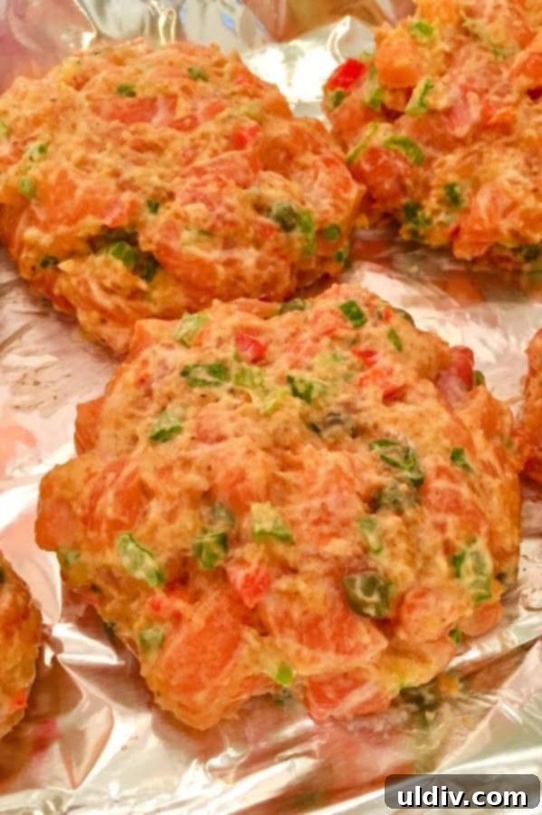 Crispy Salmon & Caper Patties 3 raw salmon cakes