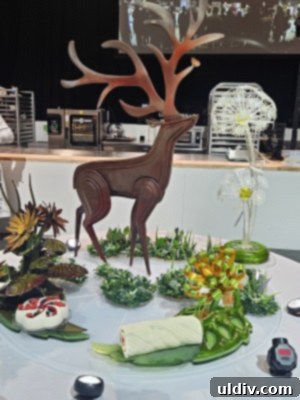 Chocolate sculpture of a deer