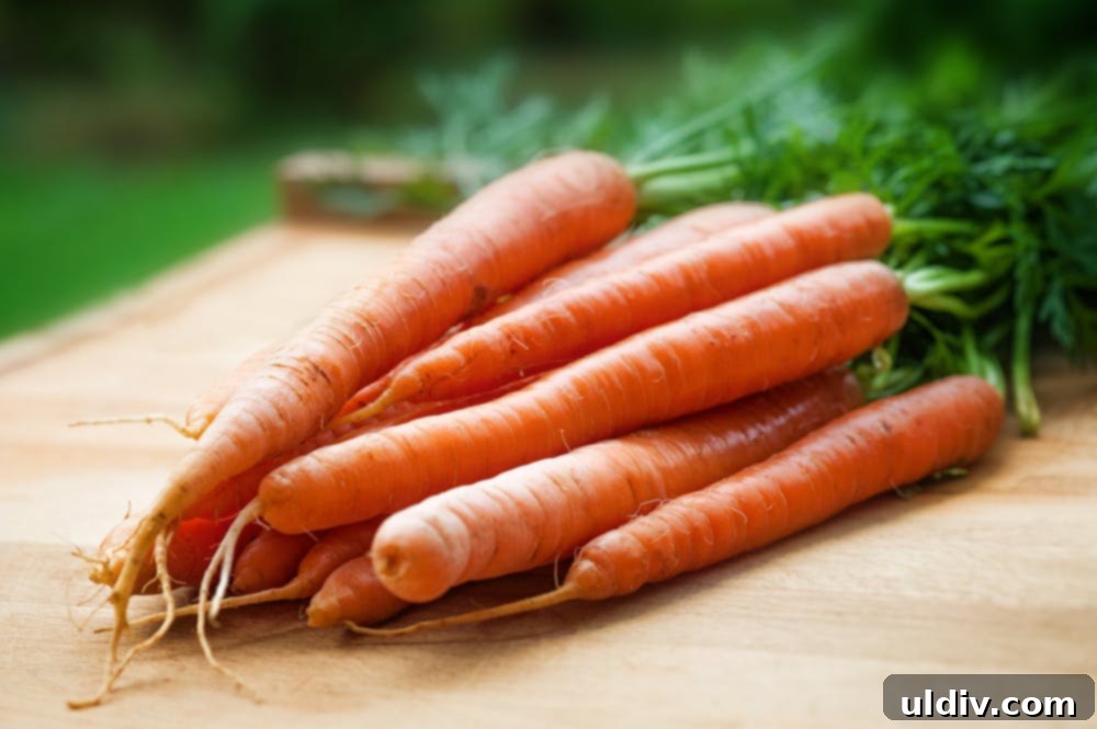 Crispy Roasted Carrot and Parsnip Fries 3 A vibrant bunch of fresh, organic carrots, essential for healthy roasting