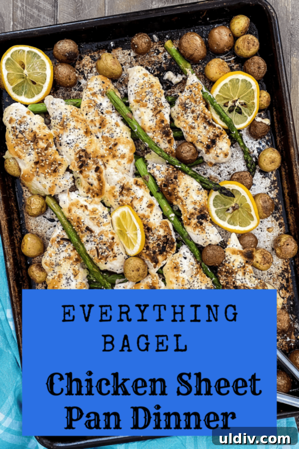 Easy Everything Bagel Chicken Bake 8 chicken sheet pan dinner with everything bagel seasoning