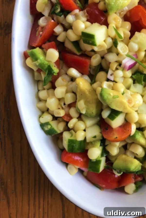 Vibrant Summer Avocado Medley 4 corn and avocado salad