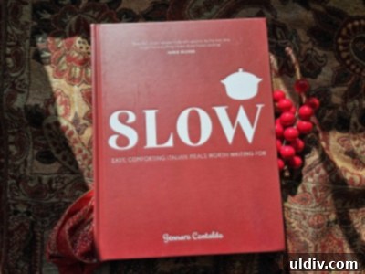 Sleigh Your Shopping: My 2024 Holiday Gift Guide 9 Inside pages of 'Slow' cookbook with a rustic Italian dish
