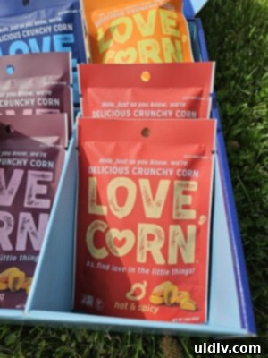Healthy Bites and Beyond 6 LOVE CORN snack bags with different flavors