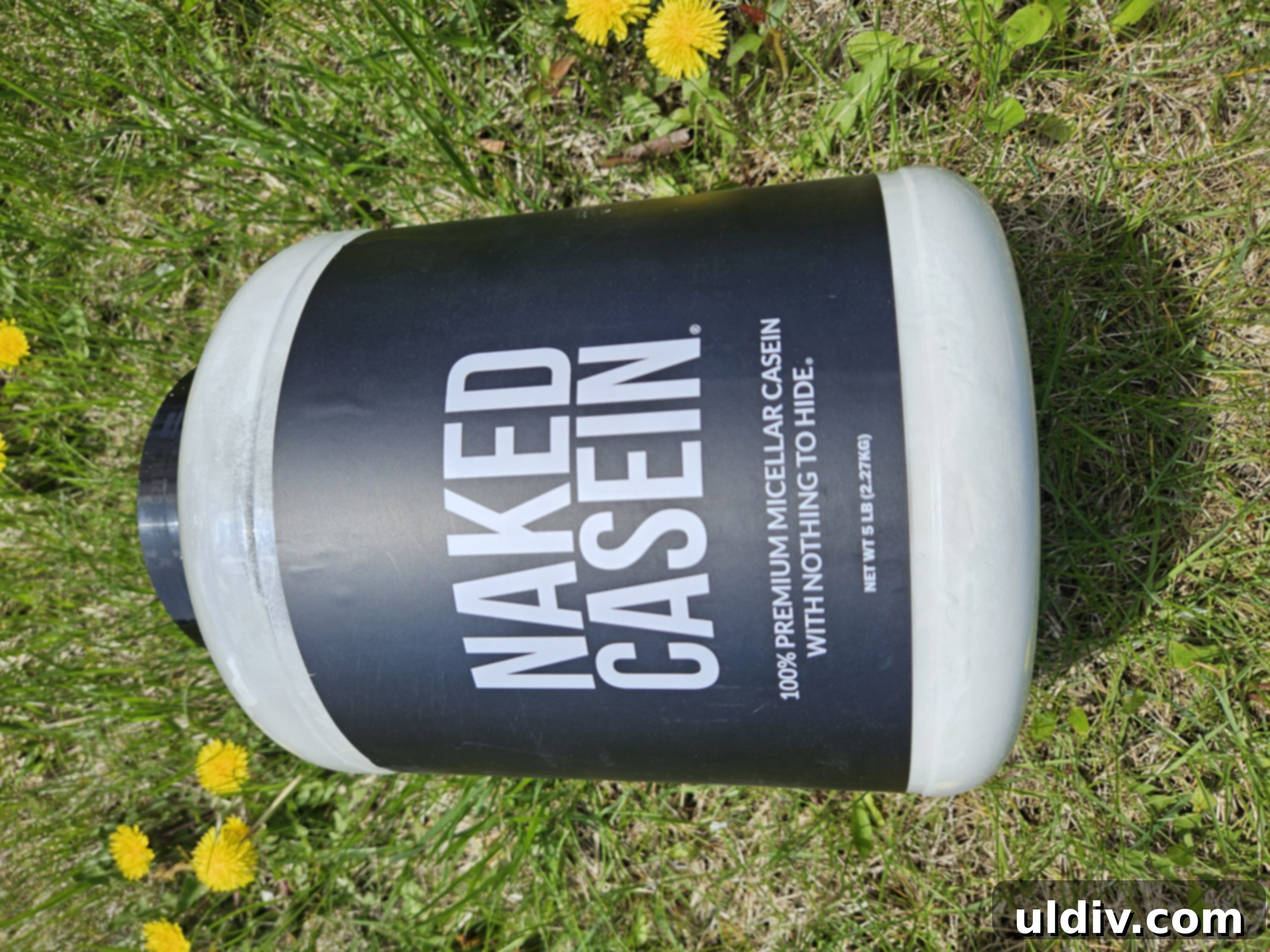 Naked Nutrition Casein Honest Review 4 Naked Nutrition Micellar Casein Protein Powder container, emphasizing natural ingredients and purity.