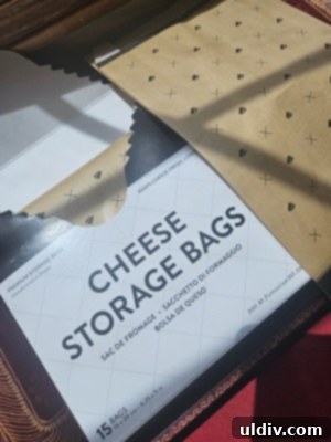 Savoring Cheese Month: Storage Secrets Revealed 10 Formaticum Reusable Cheese Storage Bags, highlighting their eco-friendly and effective design.