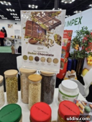 Unwrapping the 2025 Sweets & Snacks Expo 10 A bowl filled with vibrant green shelled pistachios, a key ingredient in the Dubai chocolate trend.
