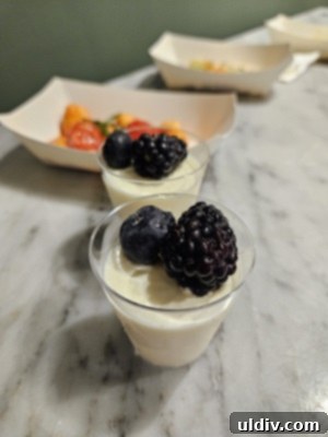 Eataly 2025 Summer Saturdays Collection 11 Smooth Lemon Panna Cotta garnished with fresh berries