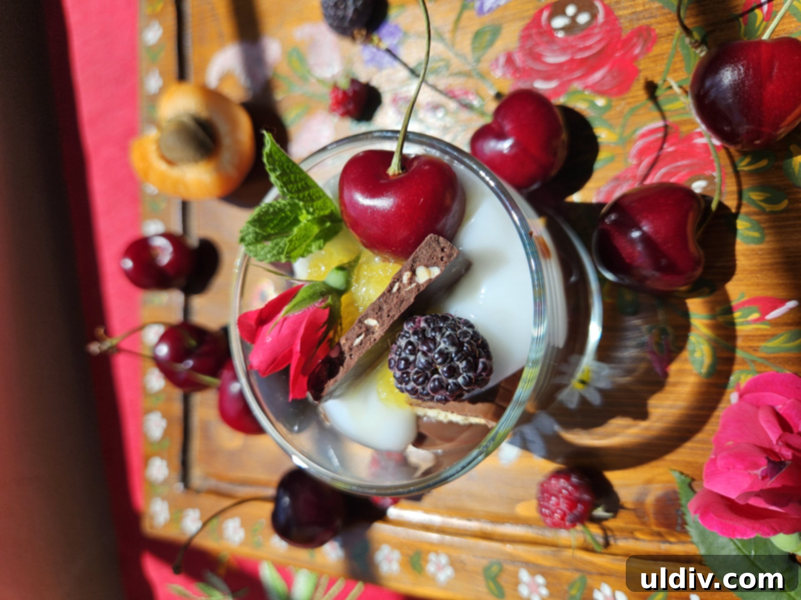 2025: A World of Chocolate Delights 2 A refreshing no-bake chocolate parfait layered with fresh raspberries and mint