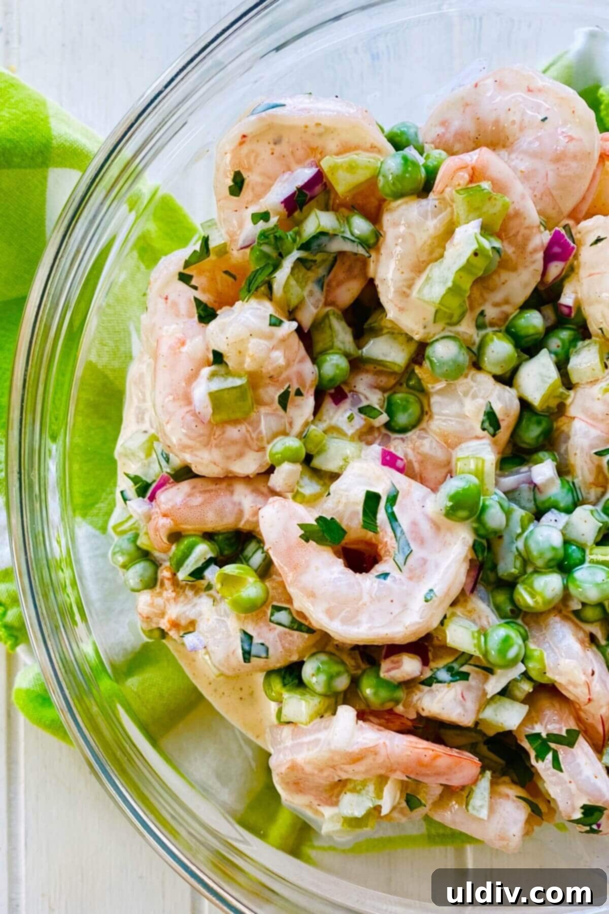 Quick Old Bay Shrimp Salad Sensation 2 shrimp salad in a bowl.