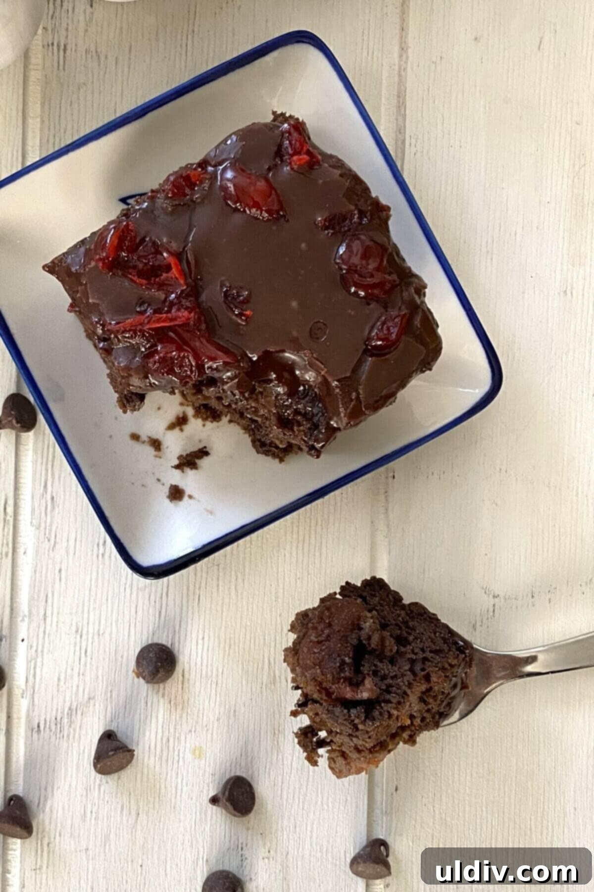A slice of cake with a fork.
