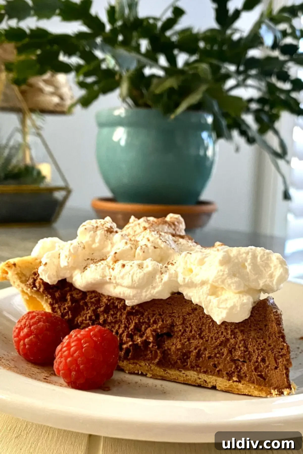 The Ultimate French Silk Pie Recipe Surpassing Bakers Square 11 slice of French silk pie, recipe better than Bakers Square.