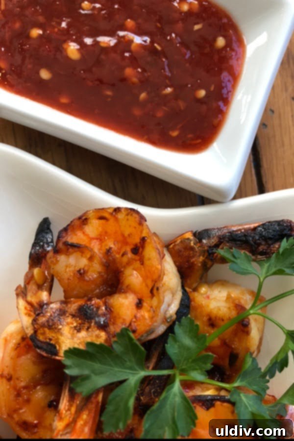 Sweet & Spicy Korean BBQ Shrimp Recipe 5 spicy chili garlic paste dipping sauce with Korean bbq shrimp