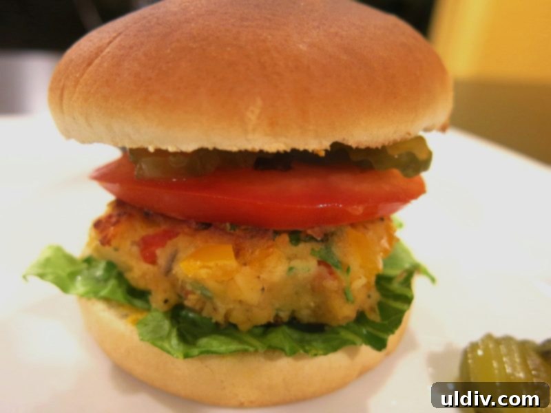 Delicious bell pepper vegetarian burger patties