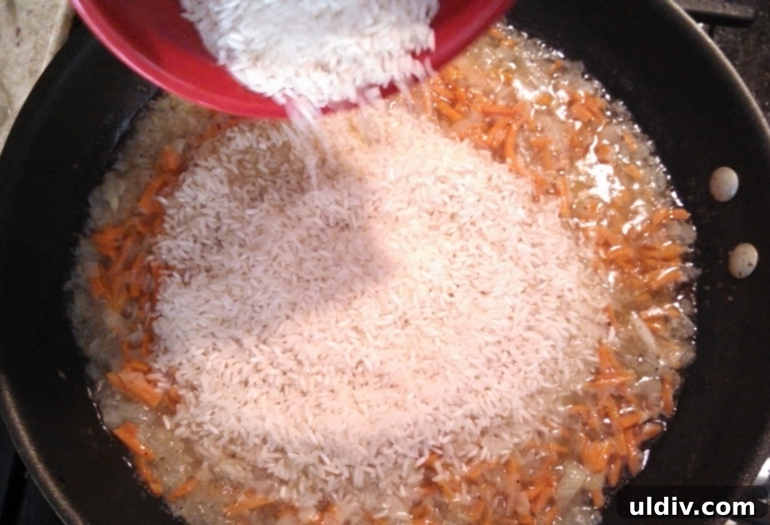 Friday the 13th: Revisiting Joy, Unearthing the Past, and the Surprising Comfort of Stuffed Peppers 3 Sautéed Onions, Carrots, and Partially Cooked Rice Mixture