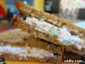 Creamy Chicken Bocconcini Salad with Red Pepper Flakes, a delightful no-mayo sandwich filling