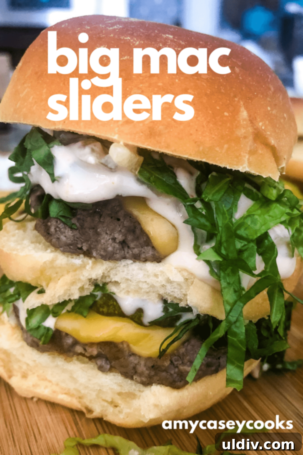 Irresistible Big Mac Sliders 6 a Big Mac slider sandwich