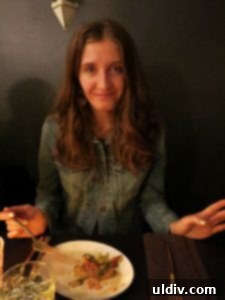 Morton Salt's Next Door Chef: Unlock Your Inner Holiday Chef 12 Two friends, including Marina, smiling and enjoying their meal at the Next Door Chef event.