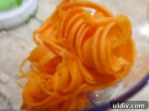 Gourmia Spiralizer Review New Year Delights Kid-Friendly and Chic 10 Close-up of spiralized carrots