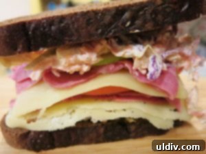 Emerald Feast: My St. Patrick's Day Sandwich 12 Top slice of bread with coleslaw completing the sandwich