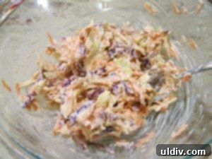 Emerald Feast: My St. Patrick's Day Sandwich 4 Homemade coleslaw with sour cream, carrots, and cabbage