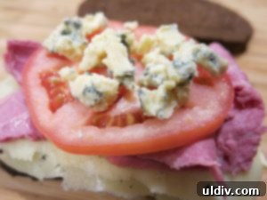 Emerald Feast: My St. Patrick's Day Sandwich 9 Beefsteak tomato and crumbled Cashel blue cheese