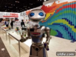 Culinary Meets Code: Show Highlights 7 Millennia the social robot interacting with attendees